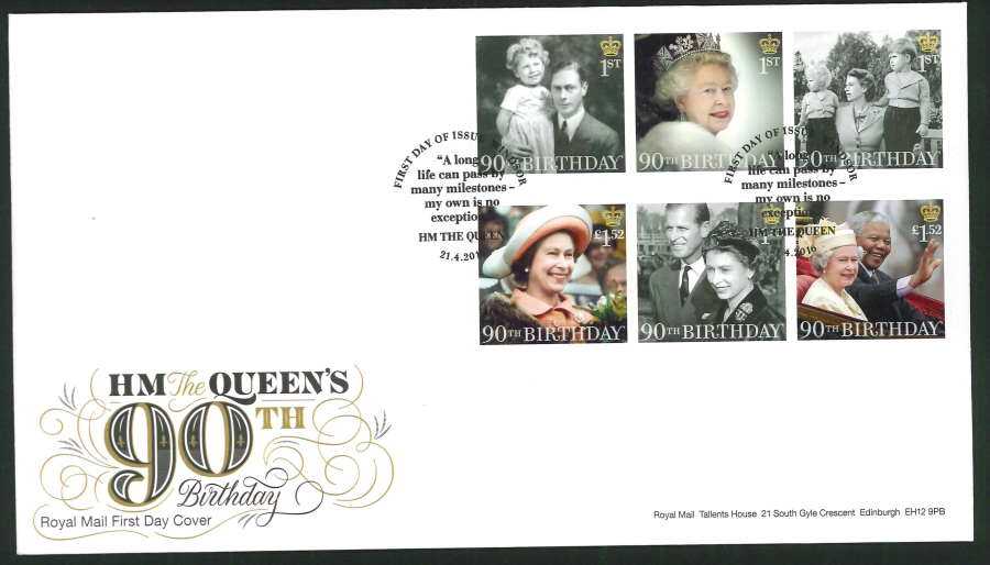 2016 - Queen's 90th Birthday, First Day Cover, First Day of Issue Windsor Postmark